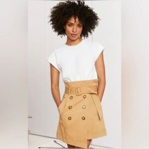 Veronica Beard Cream and Tan Mini Dress